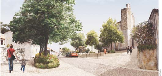 Centre-village : l'embellissement et l'aménagement autour de l'église arrive à son terme