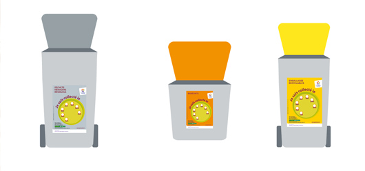 Les poubelles privées dehors, c’est seulement pour la collecte !
