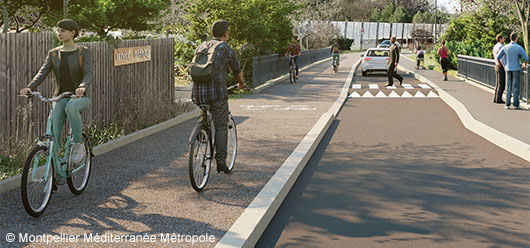 Une nouvelle portion de piste cyclable à l’entrée de Clapiers
