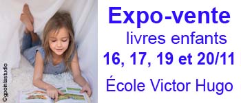 Expo-vente de livres pour enfants à l'école élémentaire Victor Hugo