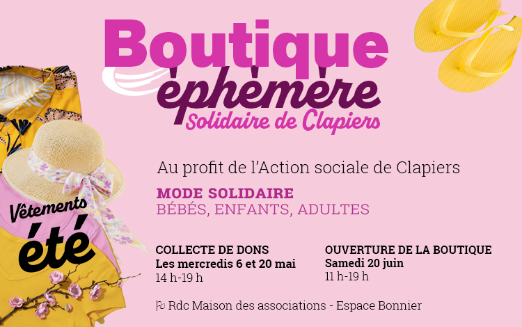 Faites le tri pour la prochaine boutique éphémère
