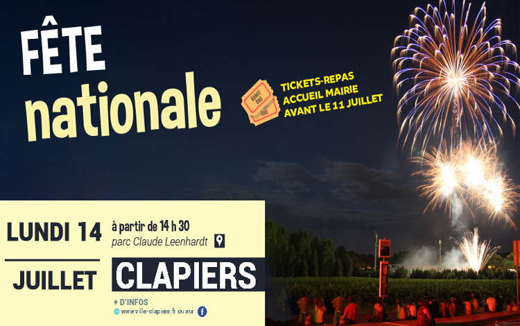 14 juillet : pensez à réserver votre repas