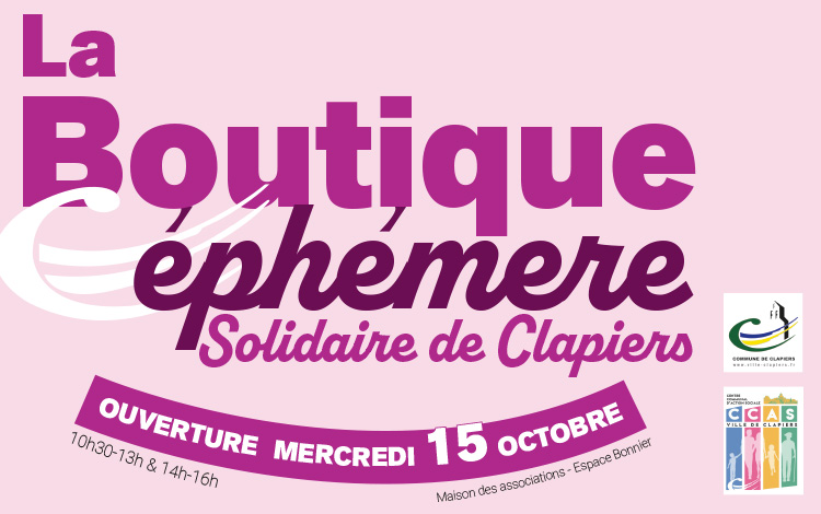 La boutique éphémère ouvre ses portes